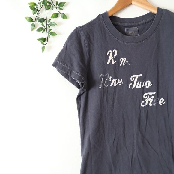 Ruehl Women's Dark Gray Short Sleeve Crew Neck Shirt M Medium - Picture 2 of 4